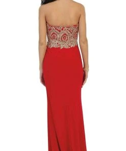 Formal Gowns May Queen - Appliqued Prom Gown With Slit 23 Formal Gowns May Queen - Appliqued Prom Gown With Slit