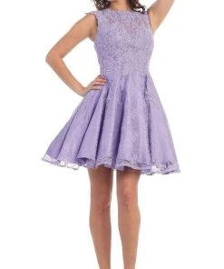 May Queen - Beaded Floral A Line Cocktail Dress