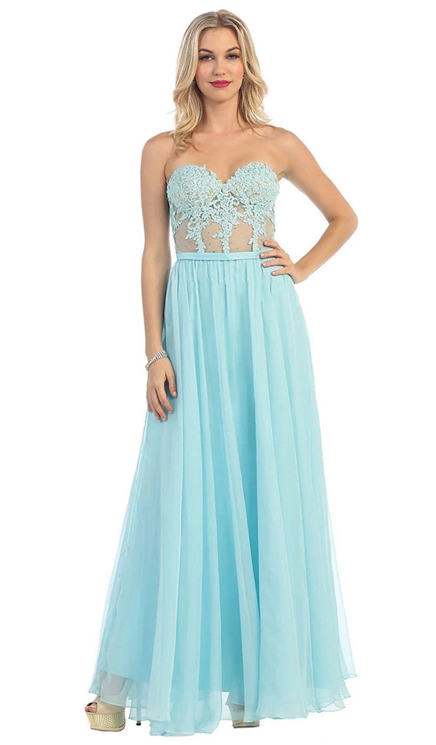 May Queen - Beaded Floral Chiffon Prom Dress 5 May Queen - Beaded Floral Chiffon Prom Dress