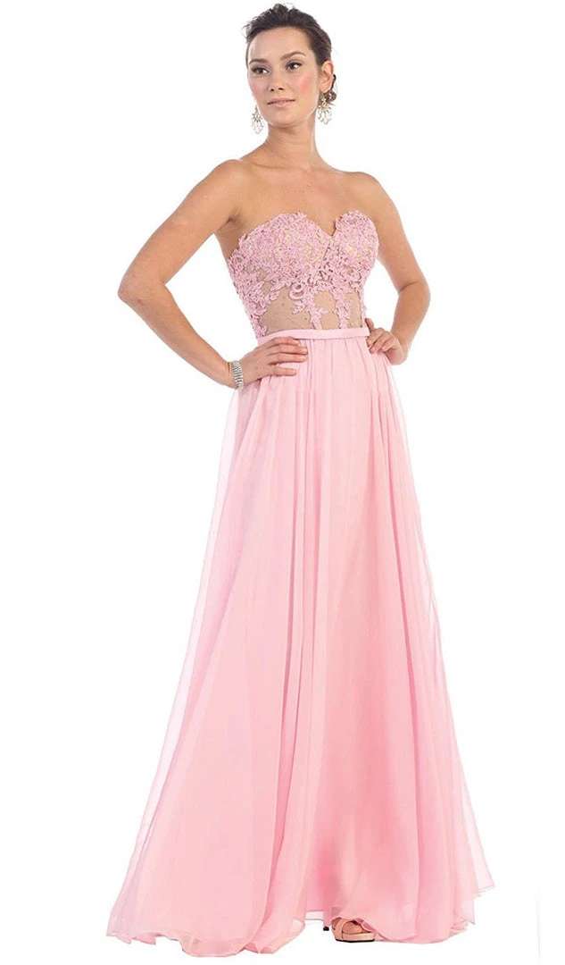 May Queen - Beaded Floral Chiffon Prom Dress 7 May Queen - Beaded Floral Chiffon Prom Dress