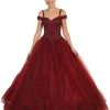 May Queen - Beaded Lace Sweetheart Quinceanera Ballgown Formal Gowns