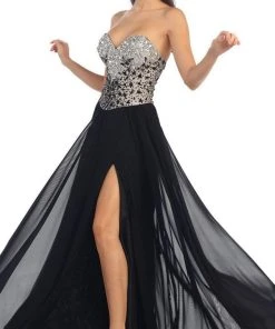 May Queen - Bedazzled Sweetheart A-line Prom Dress Formal Gowns