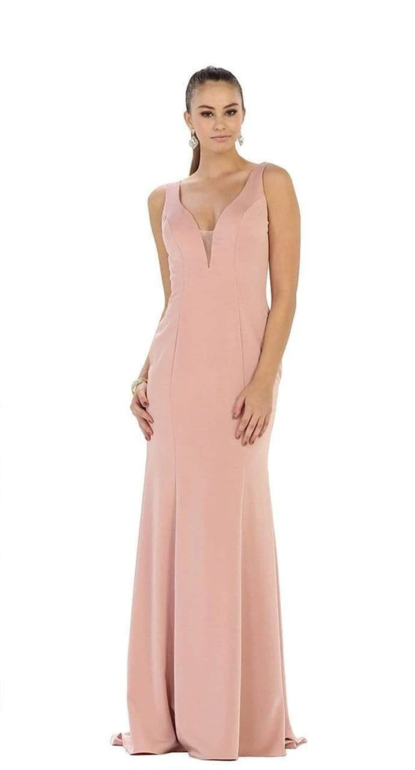 Formal Gowns May Queen Bridal - MQ1431 Sleeveless Plunging Trumpet Gown 9 Formal Gowns May Queen Bridal - MQ1431 Sleeveless Plunging Trumpet Gown