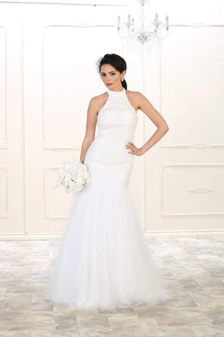 May Queen Bridal - RQ7505 Embroidered High Halter Mermaid Dress Formal Gowns 3 May Queen Bridal - RQ7505 Embroidered High Halter Mermaid Dress Formal Gowns