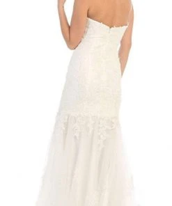 May Queen Bridal - Strapless Sweetheart With Lace Applique Dress RQ7220 Formal Gowns