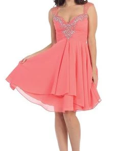 May Queen - Cap Sleeve Floral Jeweled A-Line Cocktail Dress Cocktail Dresses 14 May Queen - Cap Sleeve Floral Jeweled A-Line Cocktail Dress Cocktail Dresses