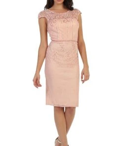 May Queen - Cap Sleeve Sequined Lace Cocktail Dress Cocktail Dresses