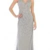 May Queen - Crystal Beaded V-neck Sheath Dress RQ7650 - 1 Pc Champagne In Size 20 Available Formal Gowns 1 May Queen - Crystal Beaded V-neck Sheath Dress RQ7650 - 1 Pc Champagne In Size 20 Available Formal Gowns