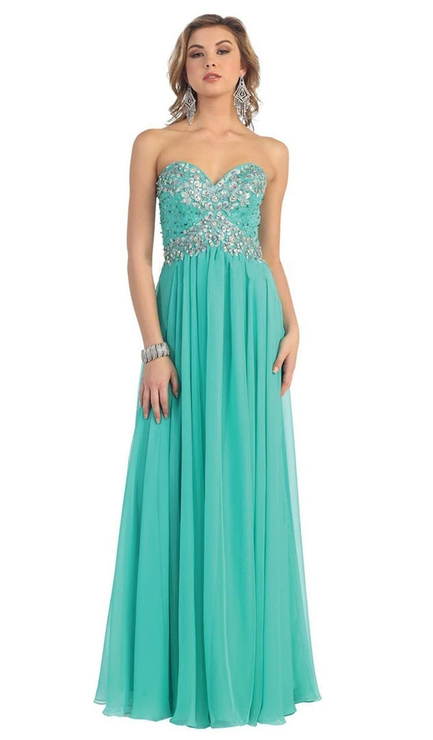 Formal Gowns May Queen - Crystal Flourished Chiffon Long Prom Gown 13 Formal Gowns May Queen - Crystal Flourished Chiffon Long Prom Gown