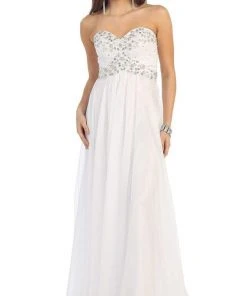 Formal Gowns May Queen - Crystal Flourished Chiffon Long Prom Gown 26 Formal Gowns May Queen - Crystal Flourished Chiffon Long Prom Gown