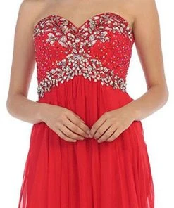 Formal Gowns May Queen - Crystal Flourished Chiffon Long Prom Gown 16 Formal Gowns May Queen - Crystal Flourished Chiffon Long Prom Gown