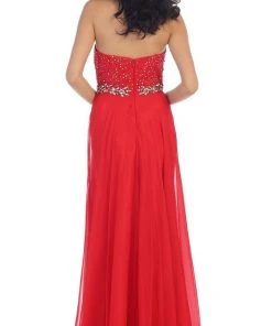 Formal Gowns May Queen - Crystal Flourished Chiffon Long Prom Gown 17 Formal Gowns May Queen - Crystal Flourished Chiffon Long Prom Gown