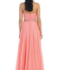 Formal Gowns May Queen - Crystal Flourished Chiffon Long Prom Gown 23 Formal Gowns May Queen - Crystal Flourished Chiffon Long Prom Gown