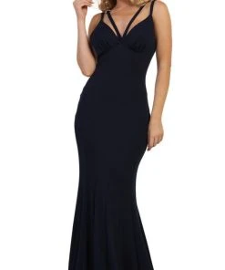 May Queen - Dual Banded Fitted Trumpet Evening Dress Formal Gowns 10 May Queen - Dual Banded Fitted Trumpet Evening Dress Formal Gowns