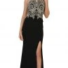 May Queen - Embellished Halter Sheath Evening Gown Formal Gowns
