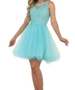 Cocktail Dresses May Queen Embellished Jewel A-line Dress MQ1510