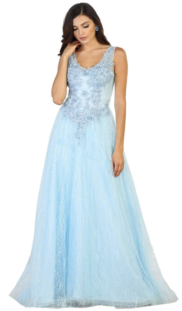 May Queen - Embellished Scoop A-line Evening Dress Formal Gowns 7 May Queen - Embellished Scoop A-line Evening Dress Formal Gowns