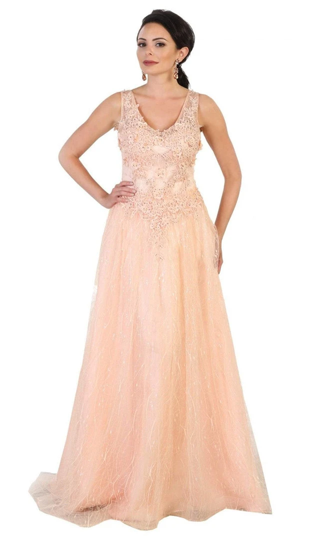 May Queen - Embellished Scoop A-line Evening Dress Formal Gowns 3 May Queen - Embellished Scoop A-line Evening Dress Formal Gowns