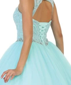 Formal Gowns May Queen - Embellished V-neck Evening Gown 10 Formal Gowns May Queen - Embellished V-neck Evening Gown