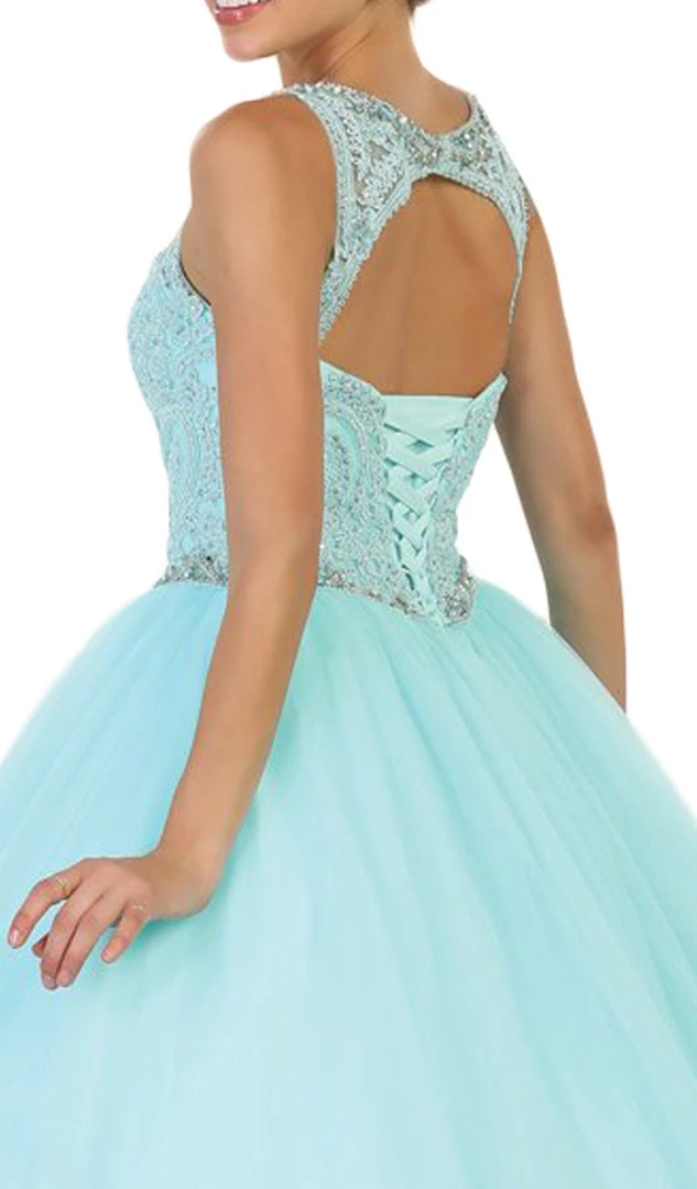 Formal Gowns May Queen - Embellished V-neck Evening Gown 5 Formal Gowns May Queen - Embellished V-neck Evening Gown