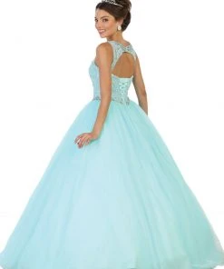 Formal Gowns May Queen - Embellished V-neck Evening Gown 11 Formal Gowns May Queen - Embellished V-neck Evening Gown