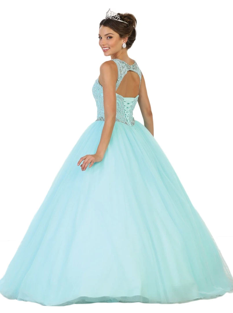 Formal Gowns May Queen - Embellished V-neck Evening Gown 6 Formal Gowns May Queen - Embellished V-neck Evening Gown