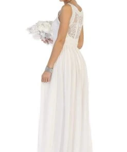 May Queen - Embroidered Jewel A-line Evening Dress Formal Gowns