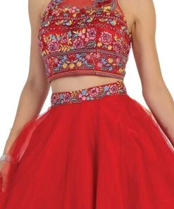 Cocktail Dresses May Queen - Floral Halter A-line Cocktail Dress 15 Cocktail Dresses May Queen - Floral Halter A-line Cocktail Dress