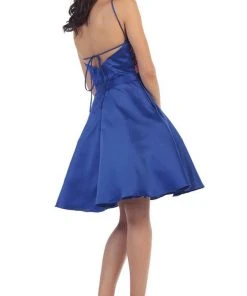 May Queen - Floral Illusion Halter A-line Cocktail Dress Cocktail Dresses