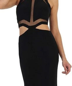 Formal Gowns May Queen - Illusion Paneled Cutout Sheath Long Prom Gown 14 Formal Gowns May Queen - Illusion Paneled Cutout Sheath Long Prom Gown