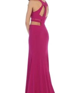 Formal Gowns May Queen - Illusion Paneled Cutout Sheath Long Prom Gown 11 Formal Gowns May Queen - Illusion Paneled Cutout Sheath Long Prom Gown