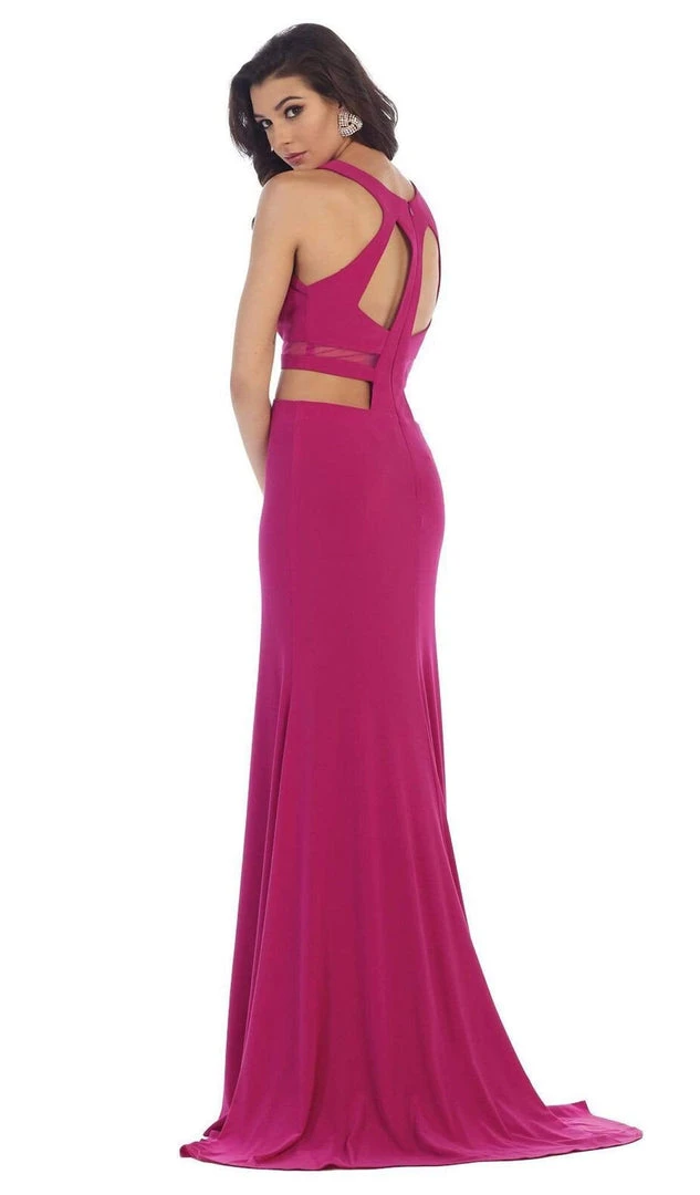 Formal Gowns May Queen - Illusion Paneled Cutout Sheath Long Prom Gown 4 Formal Gowns May Queen - Illusion Paneled Cutout Sheath Long Prom Gown