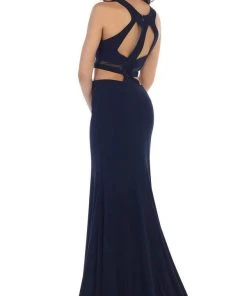 Formal Gowns May Queen - Illusion Paneled Cutout Sheath Long Prom Gown 17 Formal Gowns May Queen - Illusion Paneled Cutout Sheath Long Prom Gown