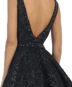 May Queen - Illusion Plunging Sleeveless Cocktail Dress Cocktail Dresses 11 May Queen - Illusion Plunging Sleeveless Cocktail Dress Cocktail Dresses