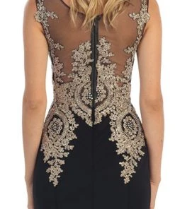 May Queen - Illusion Scoop Lace Prom Gown