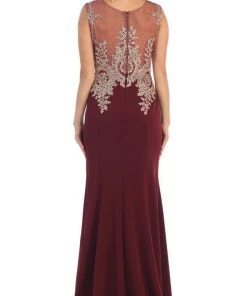 May Queen - Illusion Scoop Lace Prom Gown