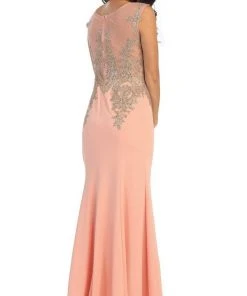 May Queen - Illusion Scoop Lace Prom Gown