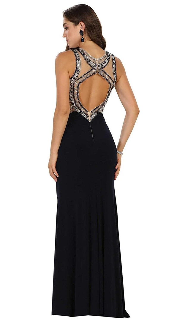 Formal Gowns May Queen - Jewel Embellished Sleeveless Evening Gown 5 Formal Gowns May Queen - Jewel Embellished Sleeveless Evening Gown