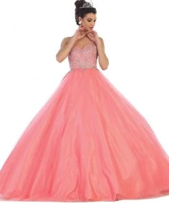 May Queen - Jeweled Sweetheart Glittering Prom Ball Gown