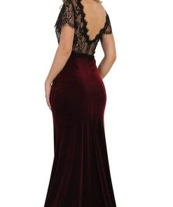Formal Gowns May Queen - Lace Bateau Sheath Evening Dress