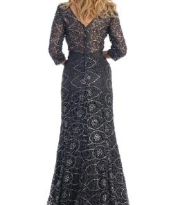 Formal Gowns May Queen - Lace Crisscrossed Shirring Mermaid Evening Gown