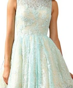 May Queen - Lace Illusion Jewel A-line Cocktail Dress 13 May Queen - Lace Illusion Jewel A-line Cocktail Dress