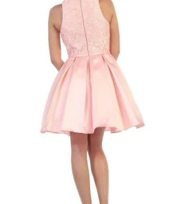 May Queen - Lace Jewel A-line Cocktail Dress Cocktail Dresses