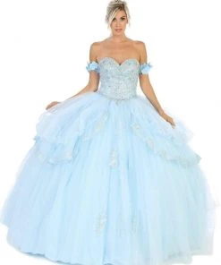 May Queen - LK120 Jeweled Sweetheart Bodice Ballgown