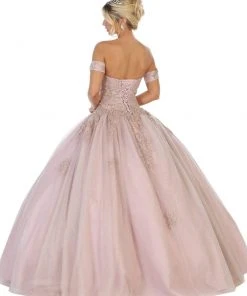 Formal Gowns May Queen - LK129 Embellished Sweetheart Ballgown