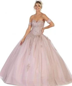 Formal Gowns May Queen - LK129 Embellished Sweetheart Ballgown