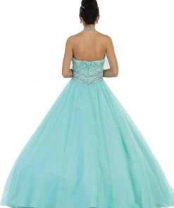 Formal Gowns May Queen - LK79 Jewel-Encrusted Halter Neck Ball Gown 11 Formal Gowns May Queen - LK79 Jewel-Encrusted Halter Neck Ball Gown