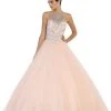 Formal Gowns May Queen - LK79 Jewel-Encrusted Halter Neck Ball Gown 2 Formal Gowns May Queen - LK79 Jewel-Encrusted Halter Neck Ball Gown