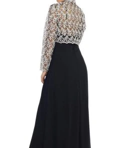 Formal Gowns May Queen - MQ1059 Hand Beaded Lace Mother Of The Bride Gown With Matching Jacket