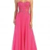 May Queen - MQ1117 Illusion Paneled Strapless A-line Prom Dress Formal Gowns